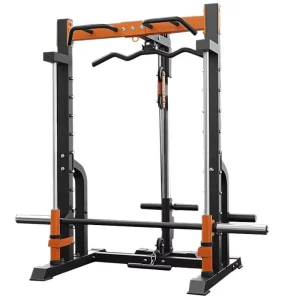 Fitness Smith Machine Squat Rack Essential Series Pulley System Gym Squat Rack Pull up Bar Upper Body Strength Training