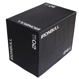 Fitness Training PVC-Coated Plyo Jump Box, Recycled Cotton Filled, 20 x 24 x 30 in