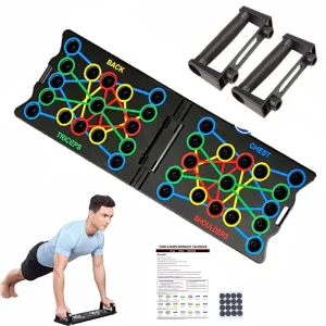 Fitness Workout Train Gym Muscle Strength Push Up Stand Portable Foldable 12 in 1 Press up Board