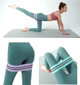 Fitness and Yoga Exercise Resistance Band Set Hip Circles & Glutes Stretching Strips for Leg Workout