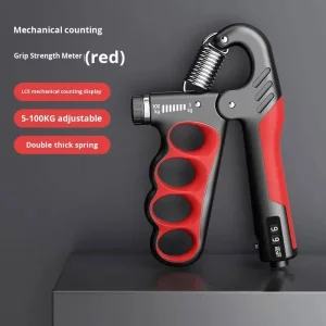Five-Finger Adjustable Hand Grip Strengthener with Counter and Anti-Slip Handle