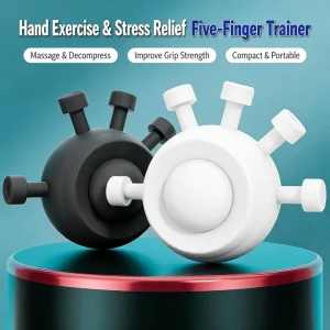 Five-Finger Hand Grip Strengthener Squeeze Ball for Wrist Training and Stress Relief