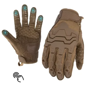 Five-Finger Touchscreen Combat Gloves, Full-Finger Tactical Sports Gloves, Palm Protection, Anti-Slip, for Motorcycle Use