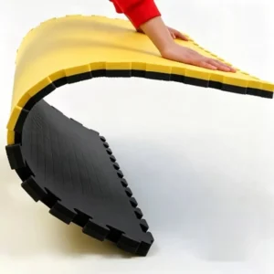 Five Line EVA Foam Gym Floor Mat 100x100cm Non Slip Shock Absorption Waterproof Interlocking High Density Factory