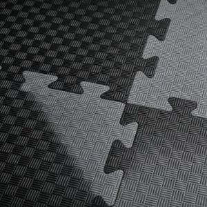 Five Line EVA Foam Mat 100x100cm Non Slip High Density Waterproof Gym Mat Shock Absorbing Interlocking OEM Factory