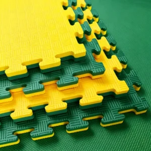 Five Line EVA Foam Mat 100x100cm Shock Proof Non Slip Waterproof Gym Floor Tiles Interlocking High Density OEM