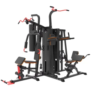 Five-Person Steel Integrated Training Station Commercial Strength Fitness Equipment 75KG x 2