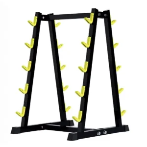 Fixed Commercial Iron Barbell and Weight Plate Storage Rack, Multi-Tier