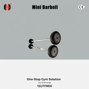 Fixed Dumbbell With Adhesive Weight Labels Round Heads Curved Metal Handle Durable Commercial Strength Training Equipment
