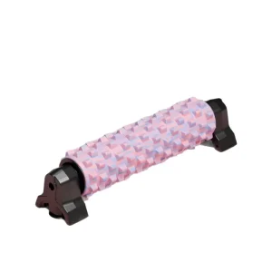 Fixed EVA Yoga Foam Roller with High-Density Wolf Tooth Pattern, Anti-Slip Suction Cups, and Wall Mount