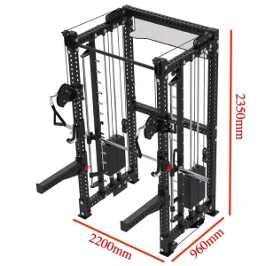 Fixed Pulley 3 in 1 Power Rack Commercial and Home Full Body Strength Training Equipment