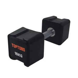 Fixed Rubber Square Dumbbell for Gym
