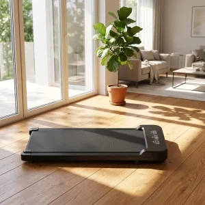 Flat Deck Motorized Walking Pad for Indoor Cardio Training Portable Home Exercise Machine Compact Fitness Equipment