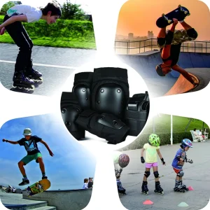 Flexibility Protective Gear Set Safety Protector Kit for Cycling Multi-Sports Outdoor Features Knee Pad Elbow Pads