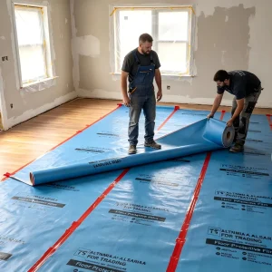Floor Care Protector 1.5mm Thick Durable Water Resistant Easy Installation Opaque Soft PET EVA Plastic Roll Carpet Protection