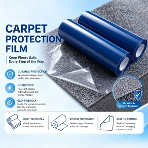 Floor Cover Plastic Protection Film Machine Grade Designed for Contractors Builders Flooring Installers