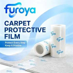 Floor Guard Soft High Gloss Plastic Film for Carpet 300m Length for Construction Projects