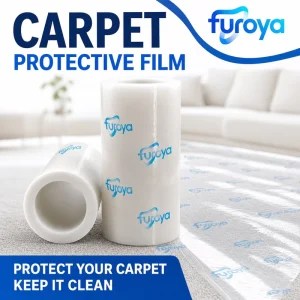 Flooring Protection Material for Carpet with Soft High Gloss LLDPE Film Layer Waterproof Dustproof