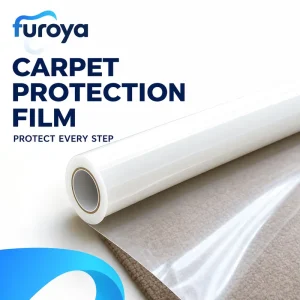 Flooring Protection Supplies PE Release Film High Gloss for Carpet Installation Renovation Projects Machine Grade 60cm Width