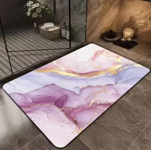 Floral Kitchen Mat 40x60cm Absorbent Rubber Anti-Fatigue Floor Rug