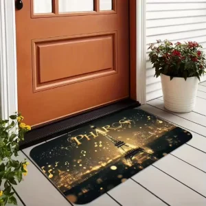 Floral Kitchen Mat, 50x80cm, Absorbent, Anti-Fatigue Rubber Mat