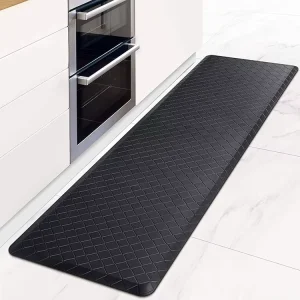 Floral PU Kitchen Mat Cushioned Anti-Fatigue Waterproof Thick Non-Slip Floor Mat