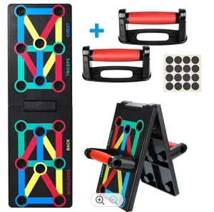 Foldable 9-in-1 Portable Push-Up Board Set with Leg-Pull Training