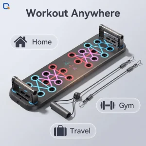 Foldable ABS Adjustable Push-Up Training Board with Sit-Up Function for Full-Body Exercise