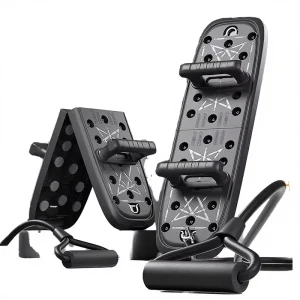 Foldable ABS Push Up Board Abdominal Muscle Trainer Fitness Floor Chest Muscle with Resistance Bands for Strength Training