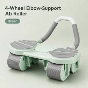 Foldable Ab Roller Wheel with Auto-Rebound and Elbow Support