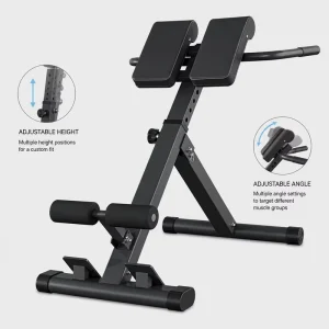 Foldable Adjustable Roman Chair Sit-Up Bench Hyperextension Machine 5-7