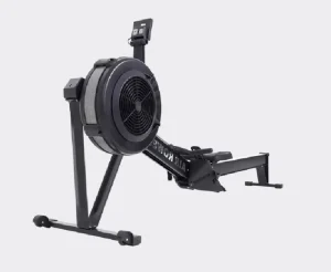 Foldable Air Rowing Machine with Aluminum Rail, Transport Wheels, LED Monitor, and Adjustable Gears