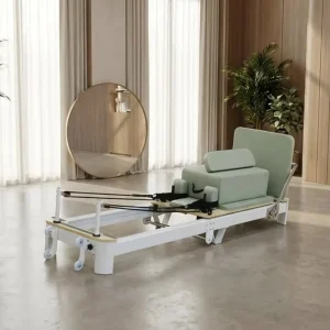 Foldable Aluminum Commercial Grade Pilates Reformer Custom Upholstery CE ISO