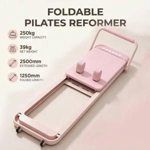 Foldable Aluminum Pilates Reformer with Silent Track for Home Gym