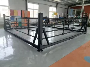 Foldable Boxing Ring 4m/5m/6m, Portable MMA Floor Ring with Steel Frame