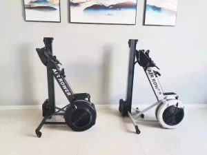 Foldable Compact Air Rower with Real-Time Exercise Data, 150 kg Max Load, for Home Use