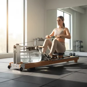 Foldable Eco Friendly Wood Indoor Water Rowing Machine Commercial Gym Cardio Workout Equipment Home Use Unisex