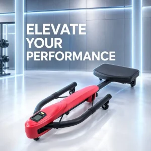 Foldable Electric Indoor Rower with LCD Screen and Wireless Heart Rate Monitoring