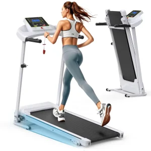 Foldable Electric Treadmill 2.5HP Brushless Motor 12Km H Heavy Duty Running Machine With LCD Display for Home Office Fitness