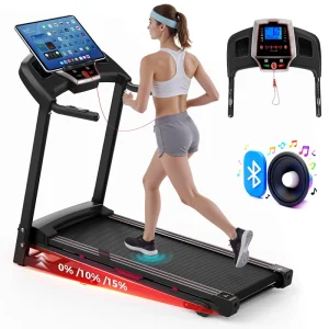 Foldable Electric Treadmill High Performance Cardio Running Machine for Indoor Home Use Space Saving Exercise