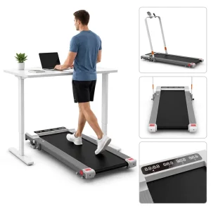 Foldable Electric Treadmill Remote Control Mini Walking Pad with Incline 1-14km/h 0.8HP Brushless 140kg Home Gym