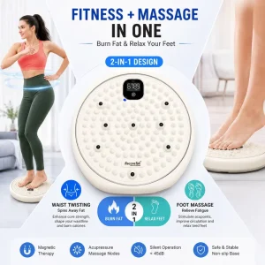 Foldable Exercise Machine Fitness Accessory Exercise Equipment Light Weight Portable Home Office Foot Massage Twister