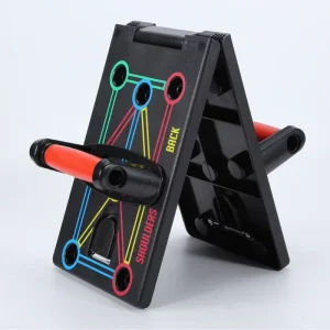Foldable I Shaped Push Up Board with Pull Rope Home and Commercial Muscle Training Arm Workout Made of Durable ABS Material