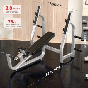 Foldable Incline Barbell Bench Press Machine Iron Commercial Strength Training Equipment for Home Gym