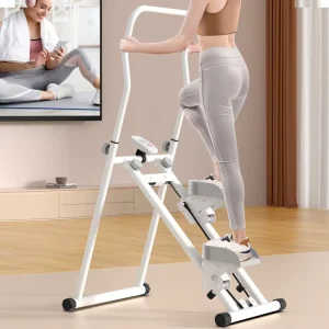 Foldable Iron PVC Stair Climber Trainer Mechanical Full Body Exercise Machine for Home Use