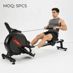 Foldable Magnetic Rowing Machine with LCD Display for Home Gym