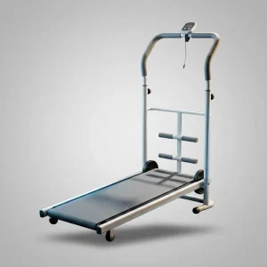 Foldable Manual Treadmill with Safety Handrail Compact Quiet Walking Machine for Home Office Seniors Cardio Workout Training