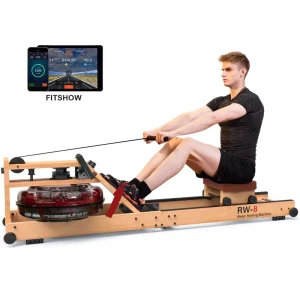 Foldable Metal Air Rower with LCD Monitor, Compact Full-Body Cardio Machine