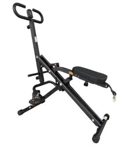 Foldable Multifunctional Rowing and Glute-Leg Trainer with Squat Assist for Home Fitness