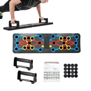 Foldable Muscle Power Strength Training Push Up Stand Fitness Exercise Folding Press Rack and Push Up Board